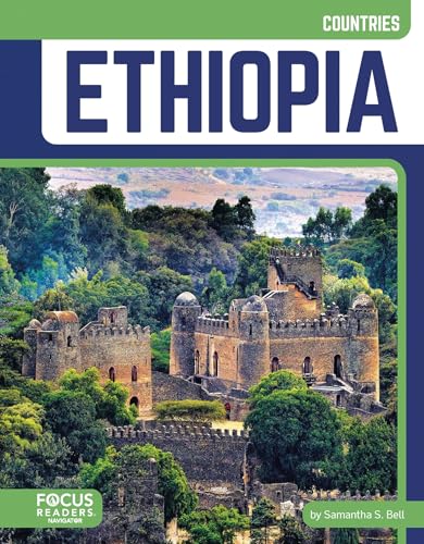 Book cover titled Ethiopia featuring a stone castle surrounded by lush green trees.