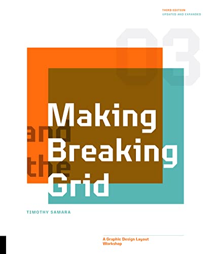 Book cover titled Making and Breaking the Grid with layered orange, brown, and teal squares.