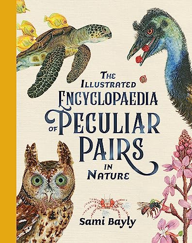 Book cover featuring illustrated animal pairings: turtle, bird, owl, and bees.