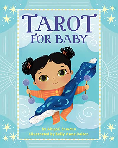 Book cover with illustration of a baby holding a crescent moon.