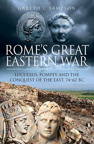 Book cover: Roman busts and ruins, title "Rome's Great Eastern War.