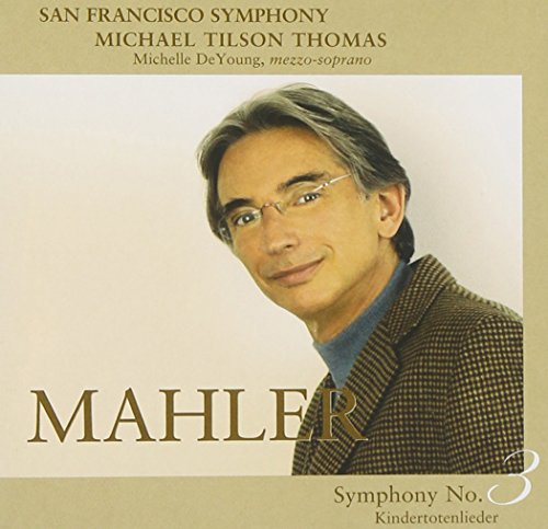 CD cover featuring a man in glasses and text about Mahler's Symphony No. 3.