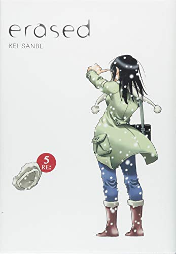 Erased, Vol. 5" manga cover: girl with outstretched hand in snowy scene.