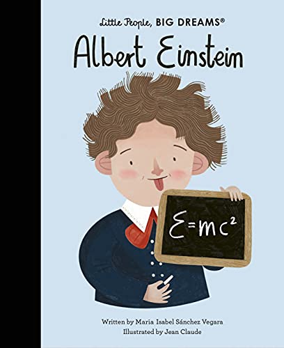 Book cover featuring an illustrated young Albert Einstein with a chalkboard.