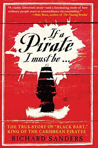 Red book cover with a black pirate ship silhouette and white text.