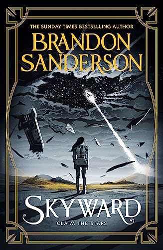 Book cover: a lone figure views spaceships in a starry sky.