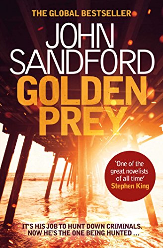 Book cover for "Golden Prey" with a pier and golden text.
