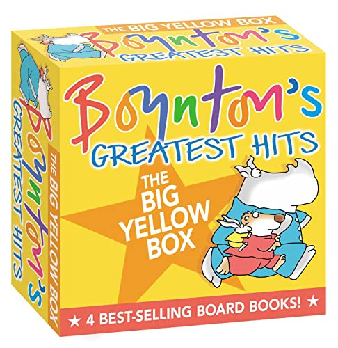 A yellow box set of Boynton's Greatest Hits featuring cartoon animals on the cover.