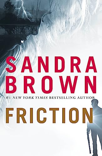 Book cover for "Friction" by Sandra Brown, featuring figures in shadow.