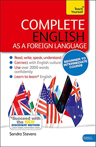 Book cover for Complete English as a Foreign Language with various international flags.