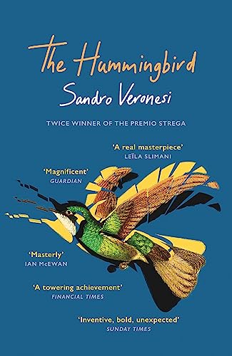 Book cover with title and author text over a stylized, fragmented green hummingbird illustration.