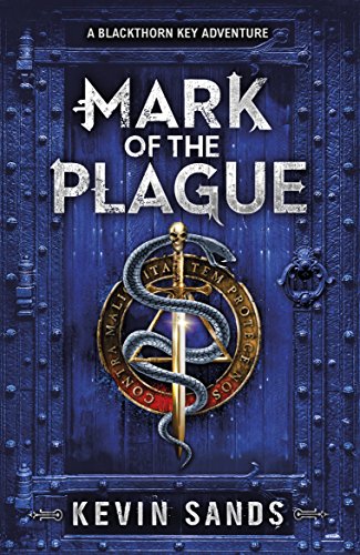 Book cover: “Mark of the Plague” with skull, snake, and sword imagery.