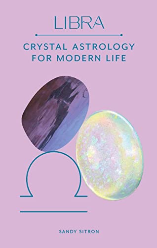 Book cover for "Libra" featuring crystals and the Libra symbol.