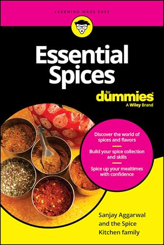 Book cover for “Essential Spices for Dummies” with spice bowls.