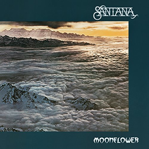 Santana’s “Moonflower” album cover: mountains above a cloudscape.