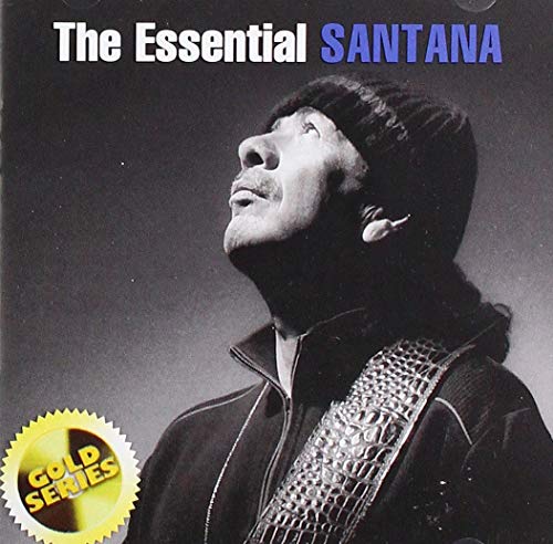 CD cover featuring a profile portrait of musician Carlos Santana.