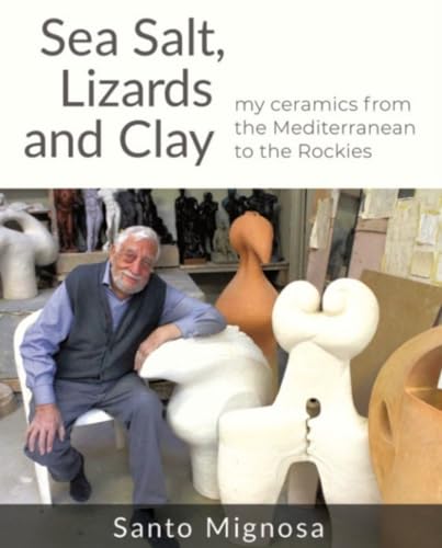 Book cover featuring a man with ceramic sculptures in a workshop.