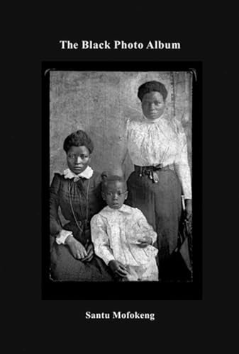 Black and white portrait of three people, book cover by Santu Mofokeng.