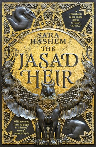 Book cover: ornate gold and black design with a griffin and bird.