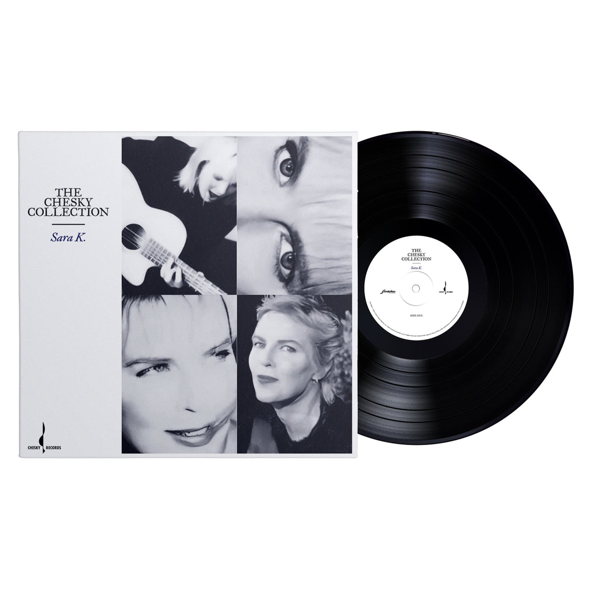 Sara K. “The Chesky Collection” vinyl record with black and white portraits.
