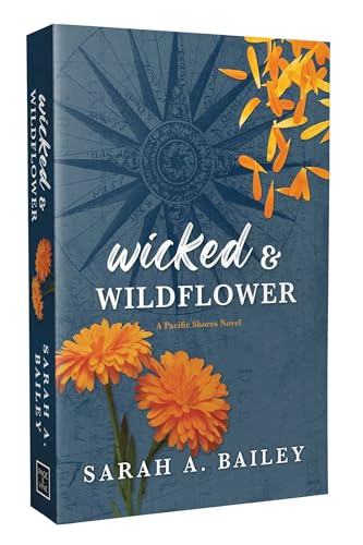 Book cover: βWicked & Wildflowerβ with floral and compass imagery.