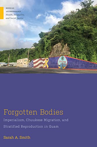 Book cover with a hillside, US and Guam flags, and title “Forgotten Bodies.”