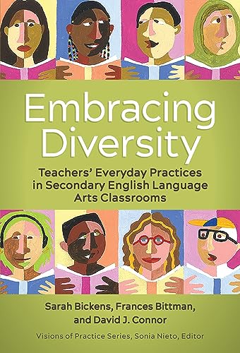 Book cover: “Embracing Diversity” with illustrated portraits of diverse people.