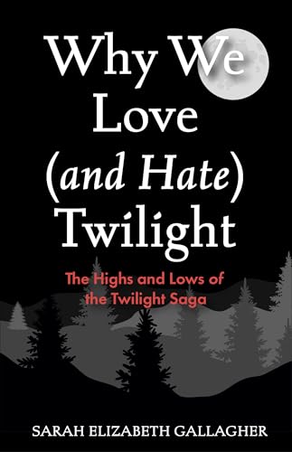 Book cover with white text on black background featuring a moon and pine trees.