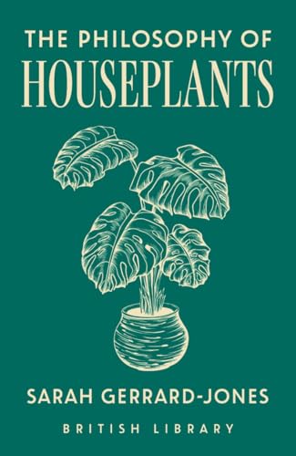 Book cover with illustration of a monstera plant in a pot.
