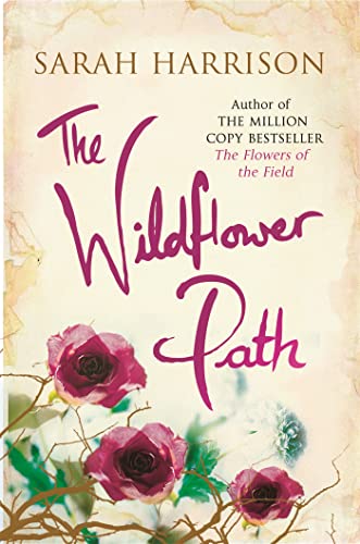 Book cover: “The Wildflower Path” with roses and textured background.