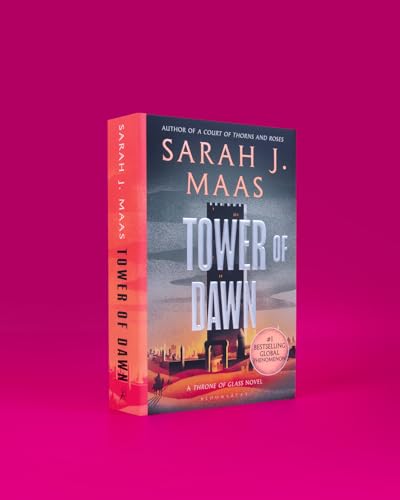Book cover of Tower of Dawn by Sarah J. Maas featuring a tall stone tower.