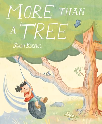 Book cover: a girl swings from a tree with animals nearby.