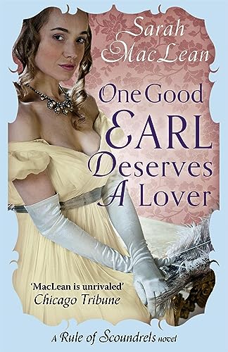 Book cover: woman in yellow gown, titled “One Good Earl Deserves A Lover.”