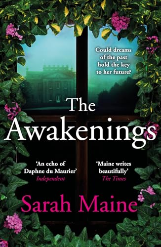 Book cover: "The Awakenings" by Sarah Maine, with a manor house view.