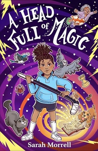 Book cover featuring a girl holding a hockey stick surrounded by magical animals.