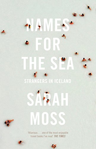 Book cover showing people swimming in milky blue water with white text overlay.