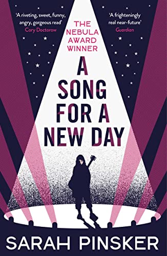 Book cover: “A Song for a New Day” with a silhouetted figure.