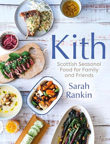 Cookbook cover featuring colorful Scottish food dishes and the title "Kith".