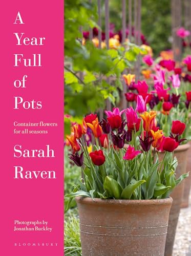 Book cover featuring a terracotta pot filled with colorful tulips against a garden background.