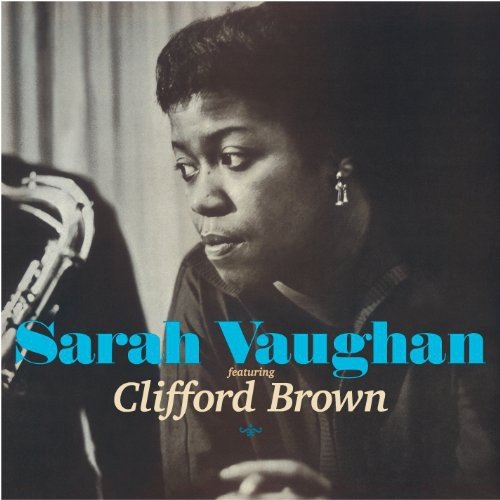 Black and white album cover featuring a woman with text overlay and Amazon logo.