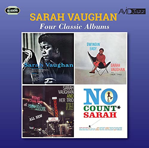 CD cover for Sarah Vaughan’s “Four Classic Albums” with four album images.