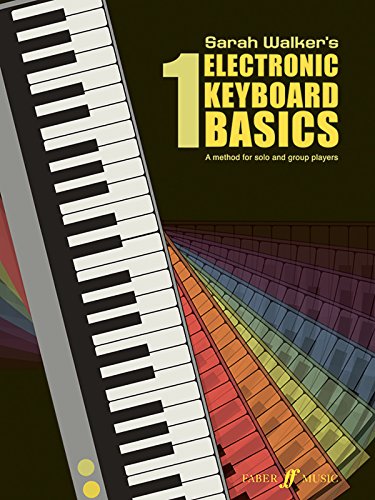 Book cover: "Electronic Keyboard Basics 1" with piano keys graphic.