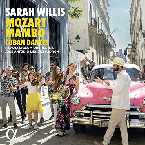 CD cover: musicians with a pink car in Havana, Cuba.
