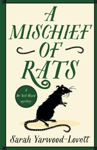Book cover: "A Mischief of Rats" with a rat illustration.