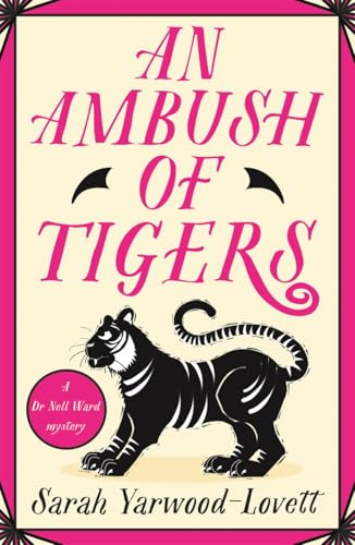 Book cover featuring a black tiger illustration, pink text, and a cream background.