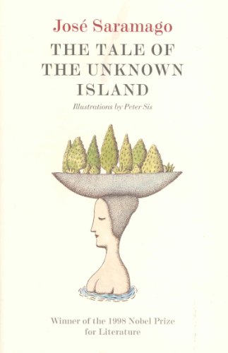 Book cover: head with island on top, illustrated in pen and ink.