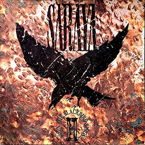 CD cover with blackbird silhouette against a textured, golden background.