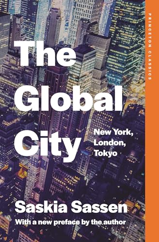 Book cover for “The Global City” with a cityscape background.