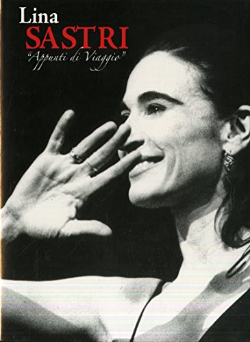 Black and white portrait of singer Lina Sastri, hand raised to face.