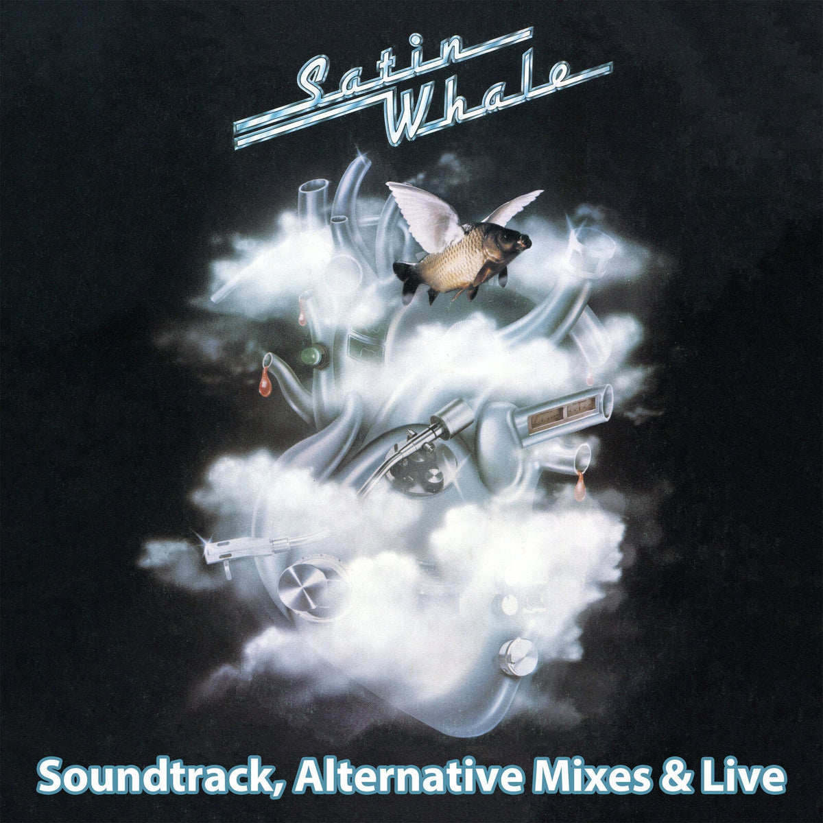 CD cover: surreal image of a fish, guns, and clouds.
